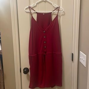 Maroon racerback women’s romper. XXL